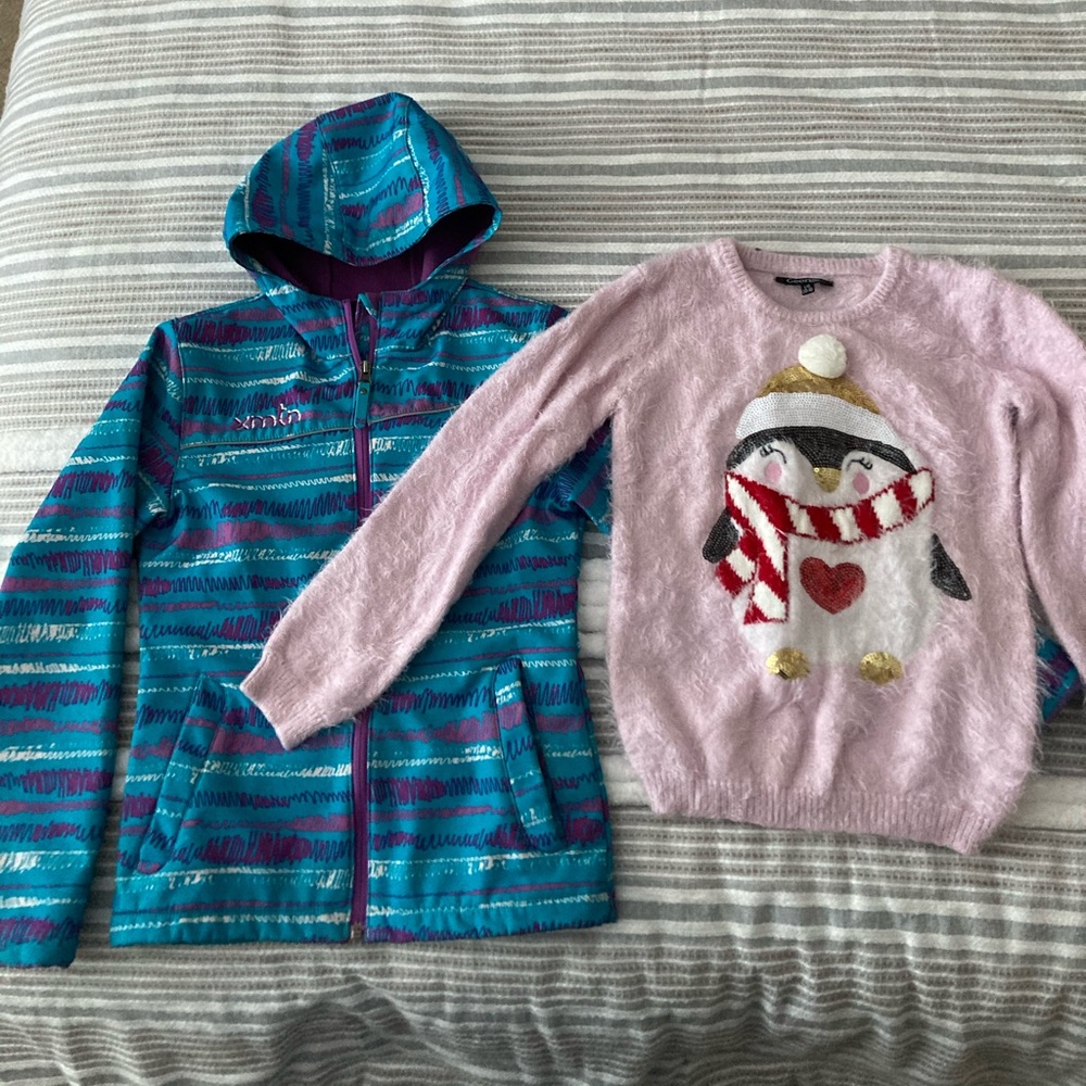 Winter light jacket and Christmas sweater